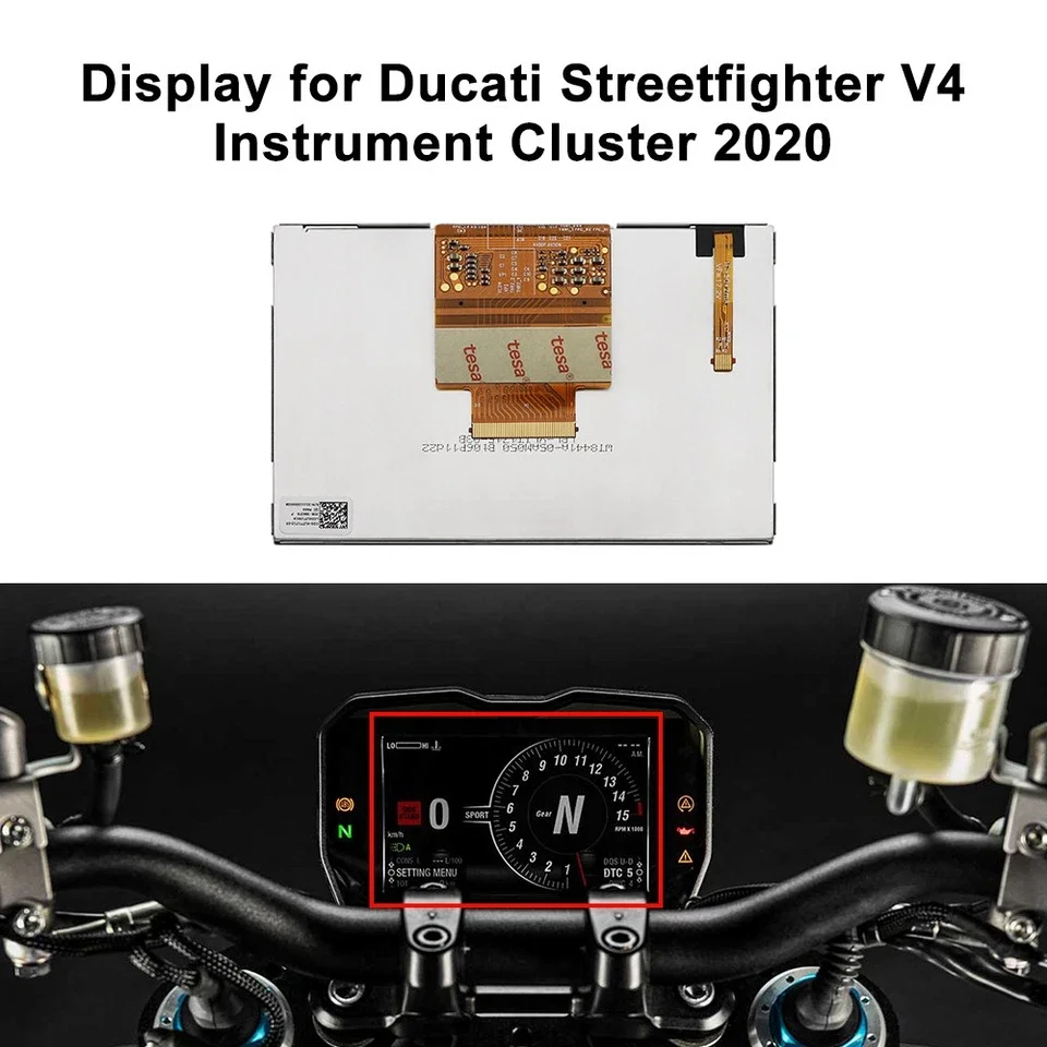 Display for Ducati Panigale V4 and Streetfighter V4 Instrument Cluster LBL-VLIT1715-03A
