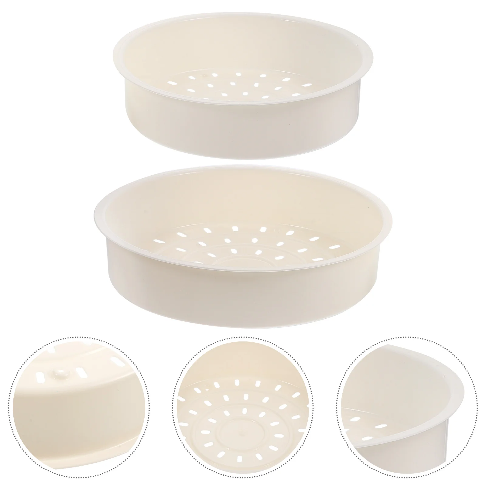 

2 Pcs Steamed Rice Basket Steamer Food Simple Grid Cookware Plastic Household Thickened Kitchen Cooking