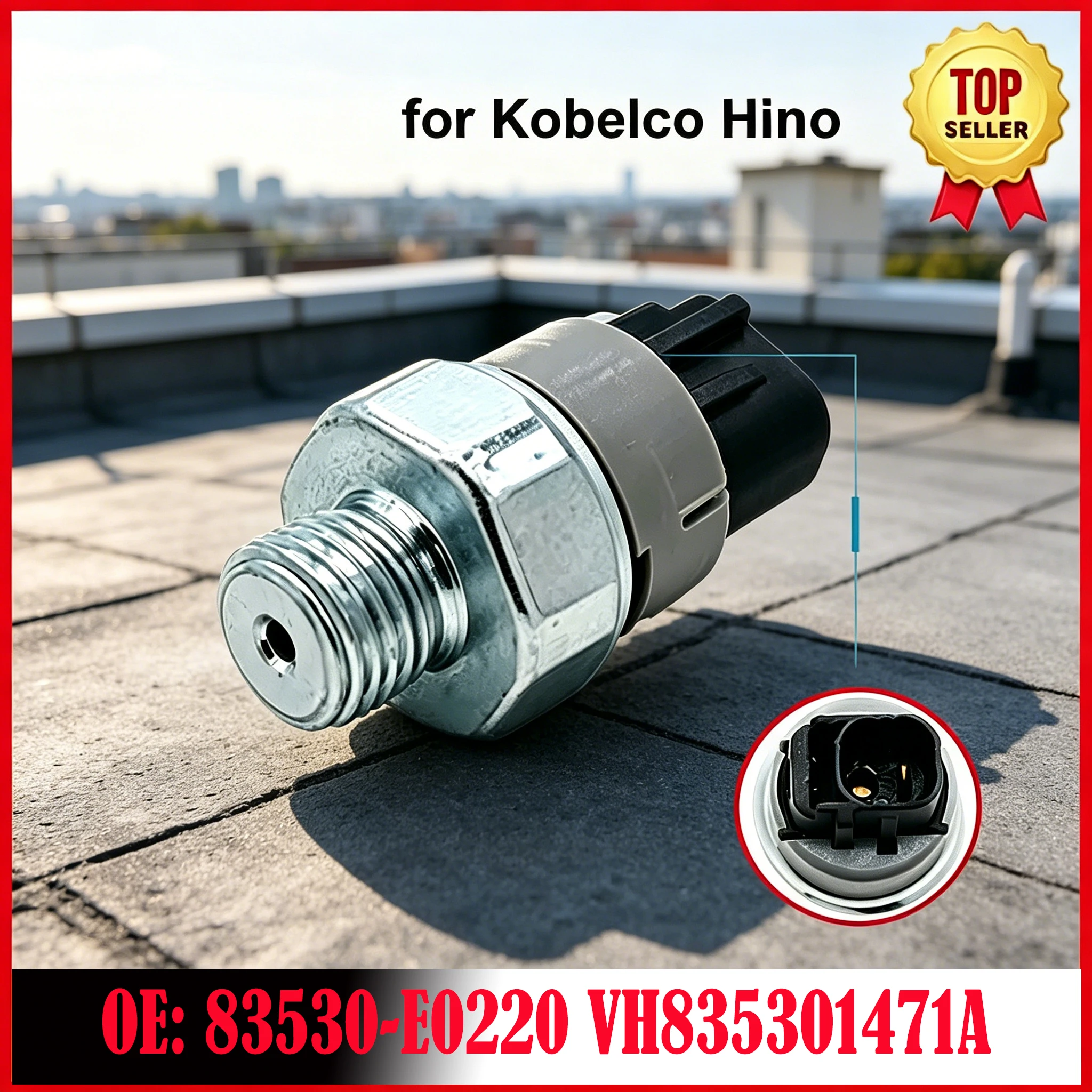 83530-E0220 Oil Pressure Sensor VH83530E0220 VH835301471A for Kobelco Excavator SK200-8 SK350-8 SK350-9 Hino Engine J05 J08