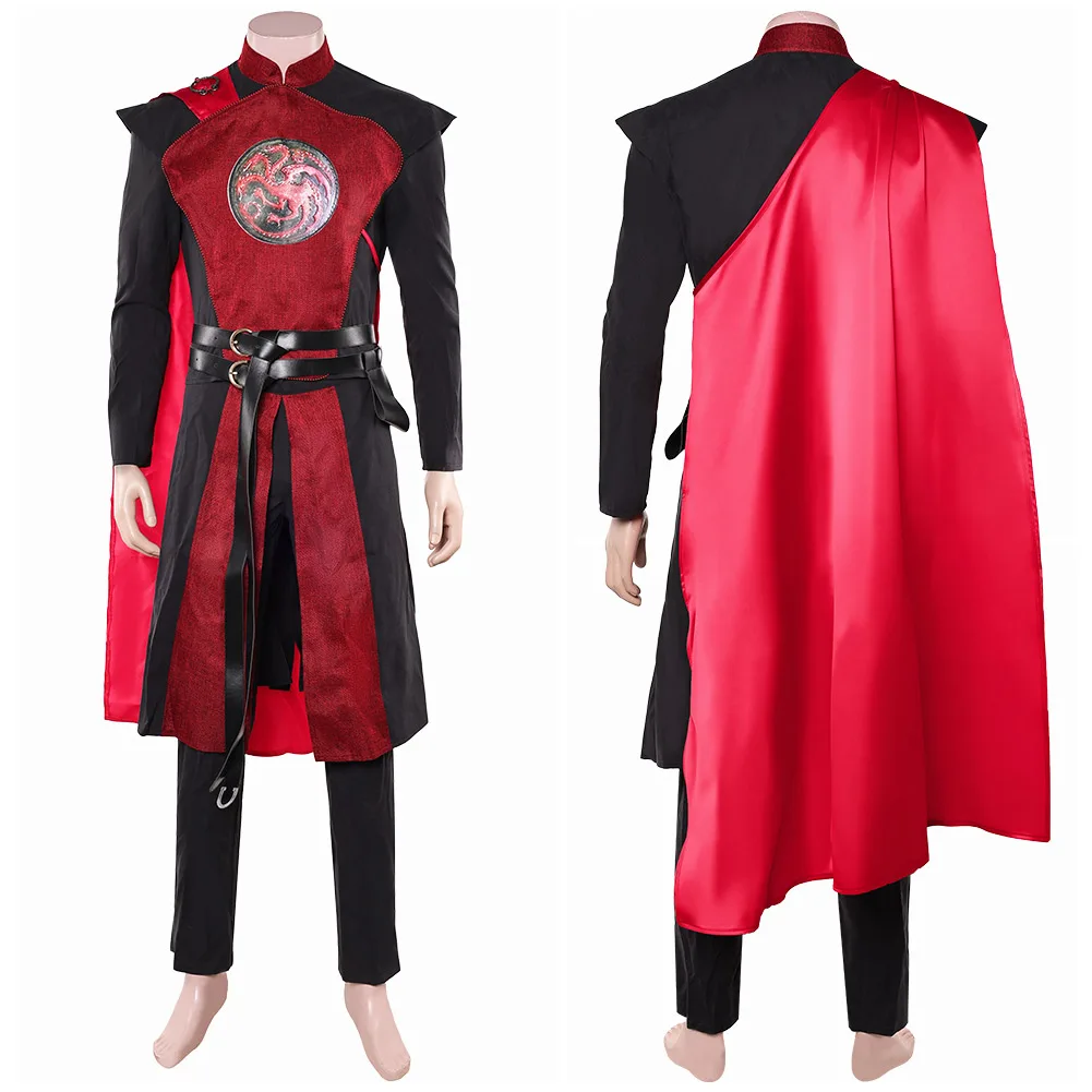 Adult House Targaryen Costume Princess Rhaenyra Alicent Cosplay Hightower Jacaerys Outfit Dress Cloak Halloween Carnival Disguis - view 5