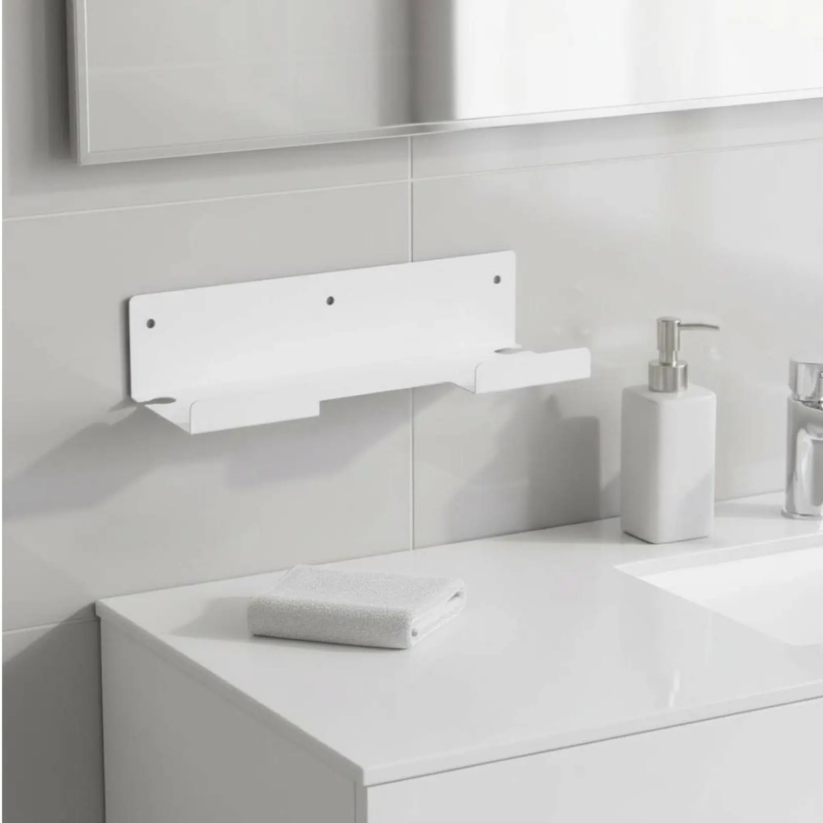 Hair Straightener Storage Rack Space-Saving Wall Hair Straightener Holder Curling Wall-Mounted Iron Mount Easy to Install