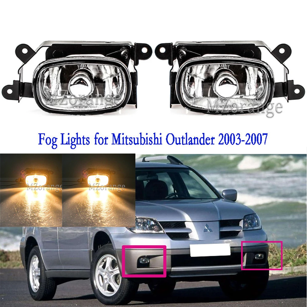 Fog Lights for Mitsubishi Outlander 2003 2004 2005 2006 2007 LED Headlights Halogen Front Bumper Fog Lamps Car accessories