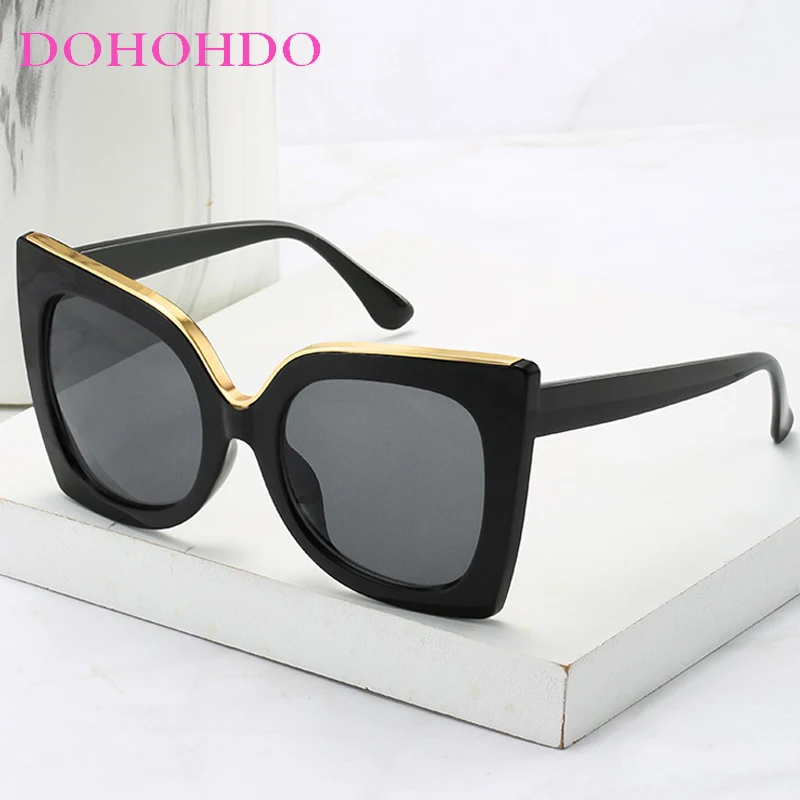 

Солнечные очки DOHOHDO в форме бабочки женские, модные роскошные брендовые дизайнерские солнцезащитные аксессуары кошачий глаз, UV400