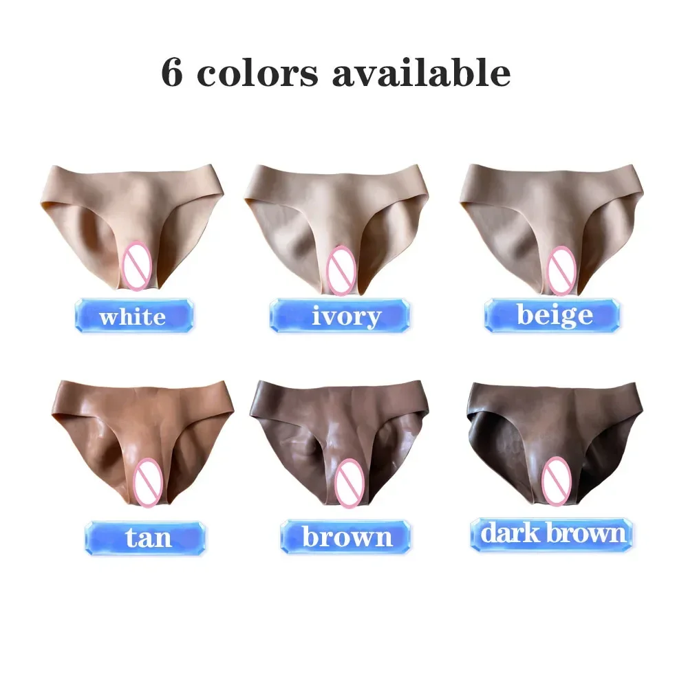 Silicone Fake Vagina Underwear Briefs Panties Hiding Penis Open Anus Crossdressing Pants For Transgender Shemale Cosplay Gays