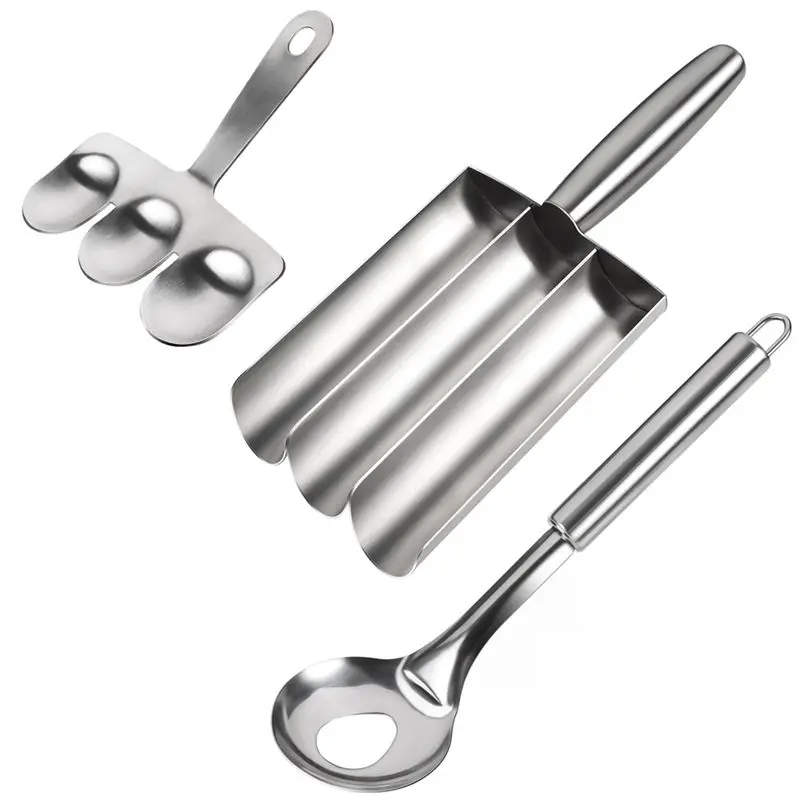 AB11-Meatball Scoop Maker, Stainless Steel Meatball Scoop Ball Maker Manual Meatball Maker Tool None-Stick Meatball Maker Easy T