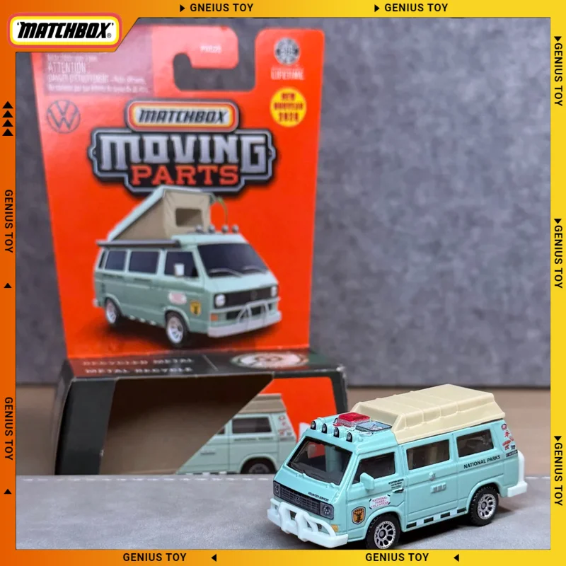 Коллекционная модель автомобиля Matchbox 2026 Moving Parts 1986 VOLKSWAGEN T3 VANAGON, масштаб 1:64, литая металлическая, для фанатов, подарок