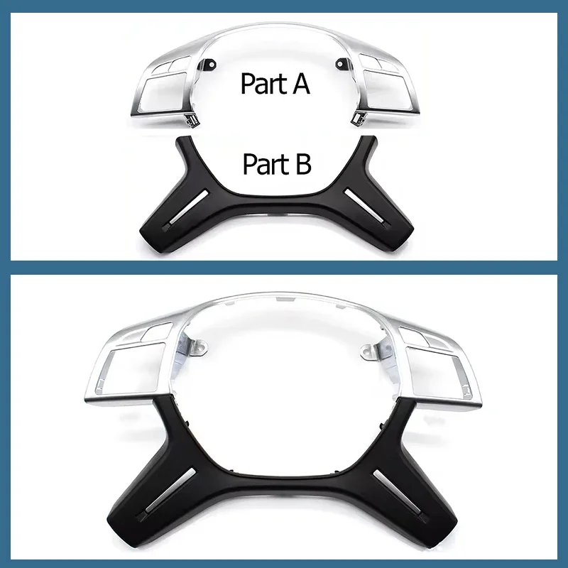 For Mercedes Benz C E M ML GL GLS G Class W204 W212 W166 W463 Car Steering Wheel Cover Panel Trim Replacement 0994640513