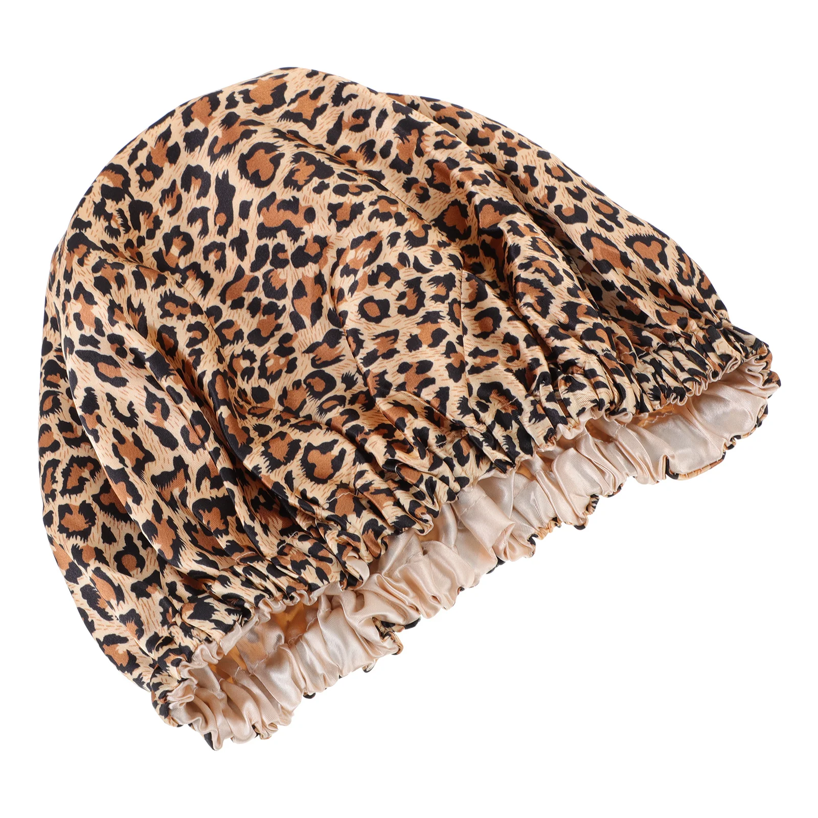 Touca de banho com fivela ajustável, gorro de cetim para cabelo, chapéu de dormir feminino, noite grande