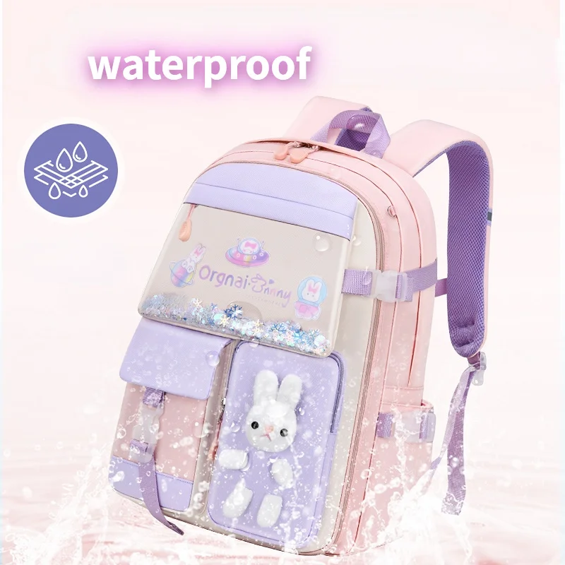 55L New Girls School Bag Primary School Bags Children Backpack Large Capacity Bag Waterproof Bags Multiple Pockets Schoolbags