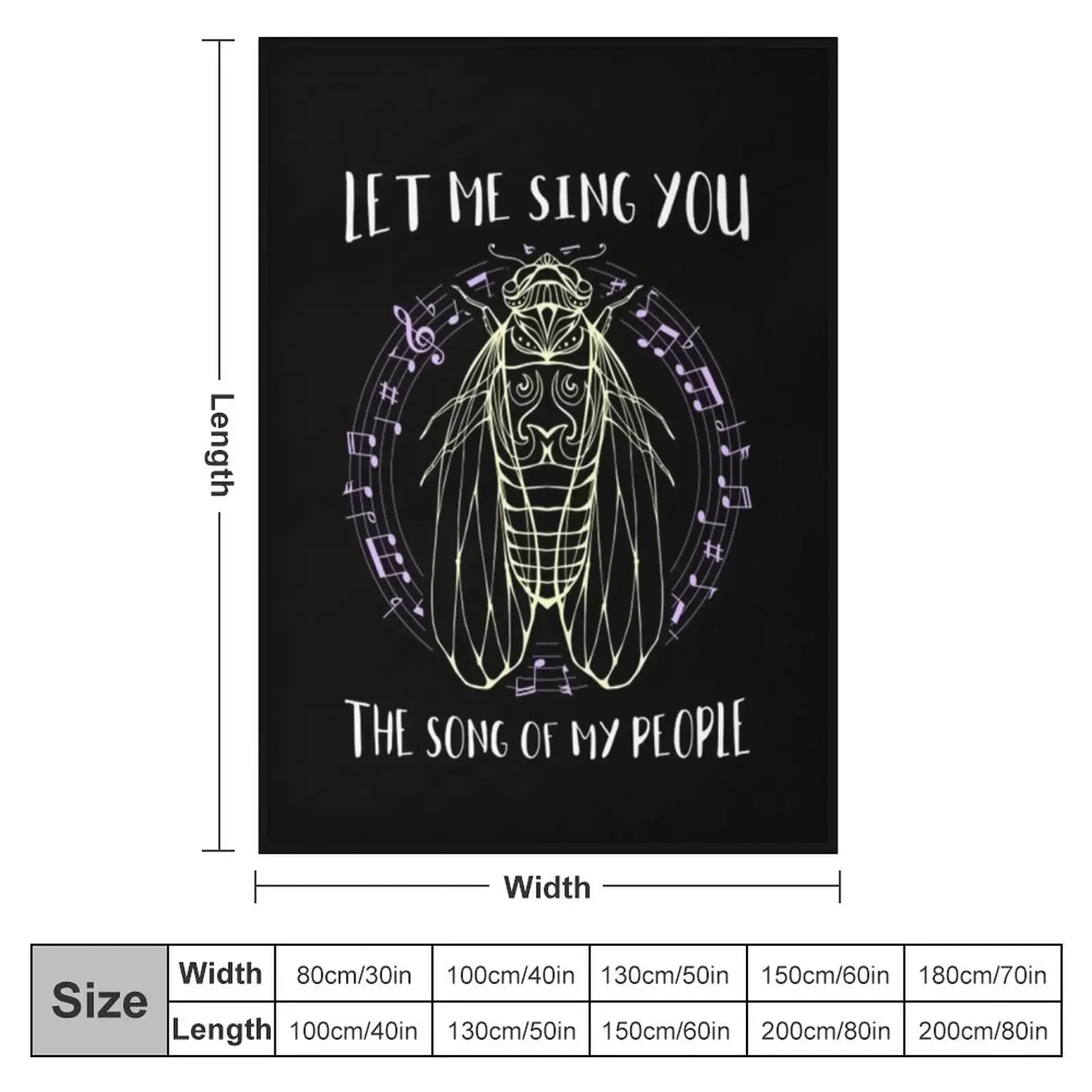 Let Me Sing You The Song Of My People Cicada Line Art Throw Blanket Blankets Sofas Of Decoration Loose Travel Blankets