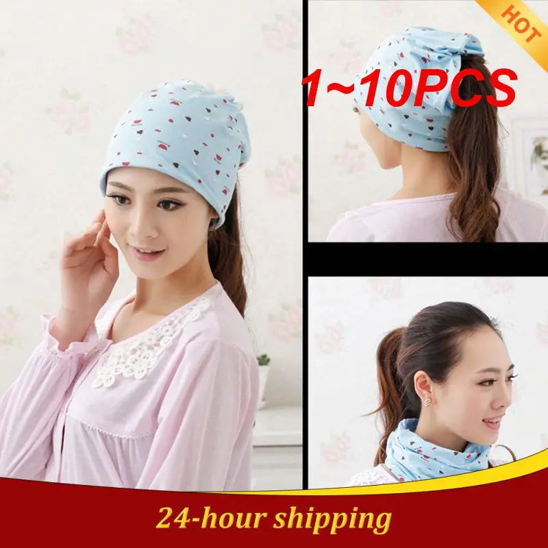 

1~10PCS Pregnant Woman Caps Cotton Heap Scarf Hats Summer For Women Maternal Random Pattern Windproof Breathable Accessories