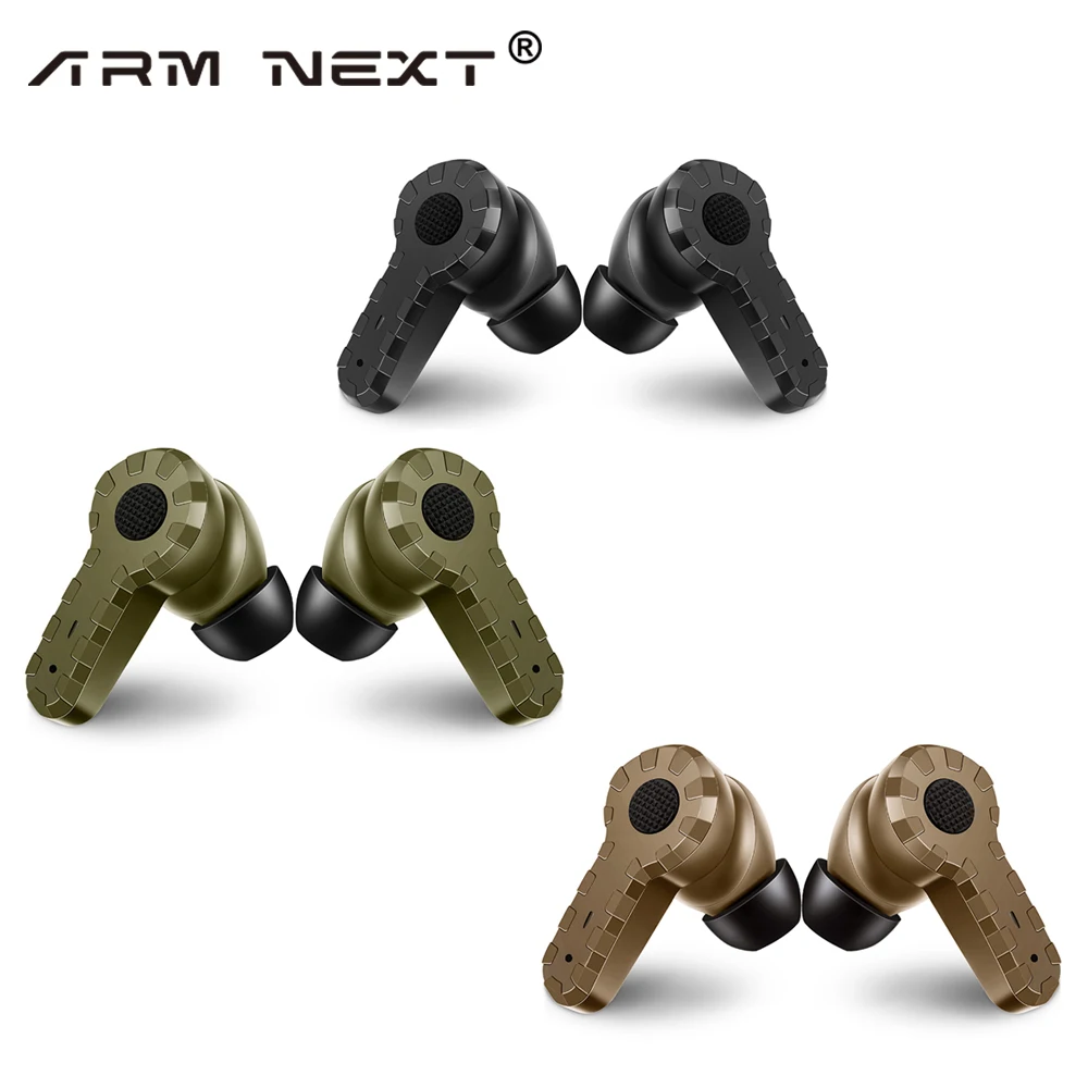 ARM NEXT-Bouchons d\'oreille électroniques anti-bruit NRR27db, casque antibruit pour la chasse, le tir, cache-oreilles, mode extérieur et intérieur