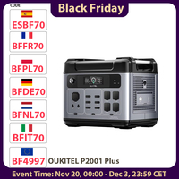 Oukitel P2001 Plus Portable Power Station 2400W Ac Output 2048Wh Lifepo4 Battery 13 Outlets 80% Charge in 1 Hour Smart App Control