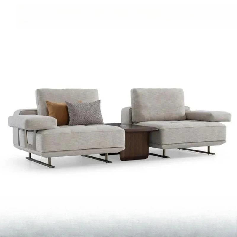 

Italian stainless steel light luxury sofa combination high-end living room furniture three-seat leisure sofa luxury sofa