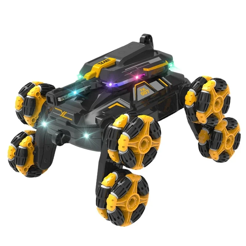 Coche acrobático RC de 2,4G y 8 ruedas, Robot de deriva giratorio transformable, tanque de juguete, luz LED para niños y niñas, regalos para jugar al aire libre