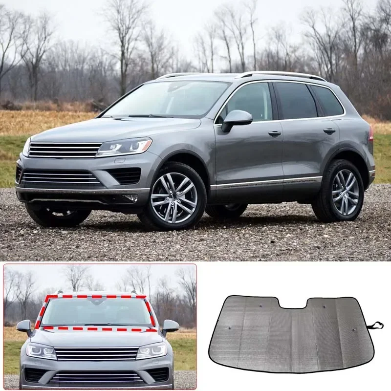 

For Volkswagen VW Touareg 2011-2018 Car Window Sunshade Sun Protection Cover Aluminum Foil Paper/PE Cotton/bubble Accessories