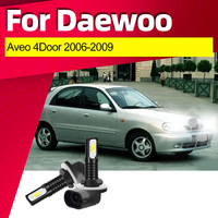 2Pcs Car Front Fog Light Bulbs For Daewoo Aveo 4Door 2006 2007 2008 2009 High Brightness Fog Lamps 15000LM 6000K