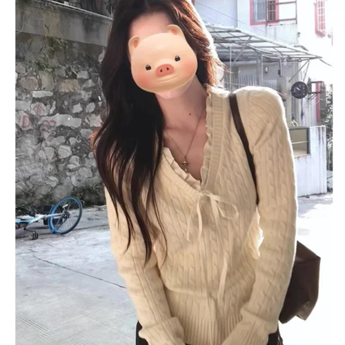 여성용 니트 스웨터 V넥 긴팔 여성용 브이넥 토글 스웨터 니트 스웨터 니트 토글 스웨터 니트 토글 스웨터 니트 스웨터  Best5