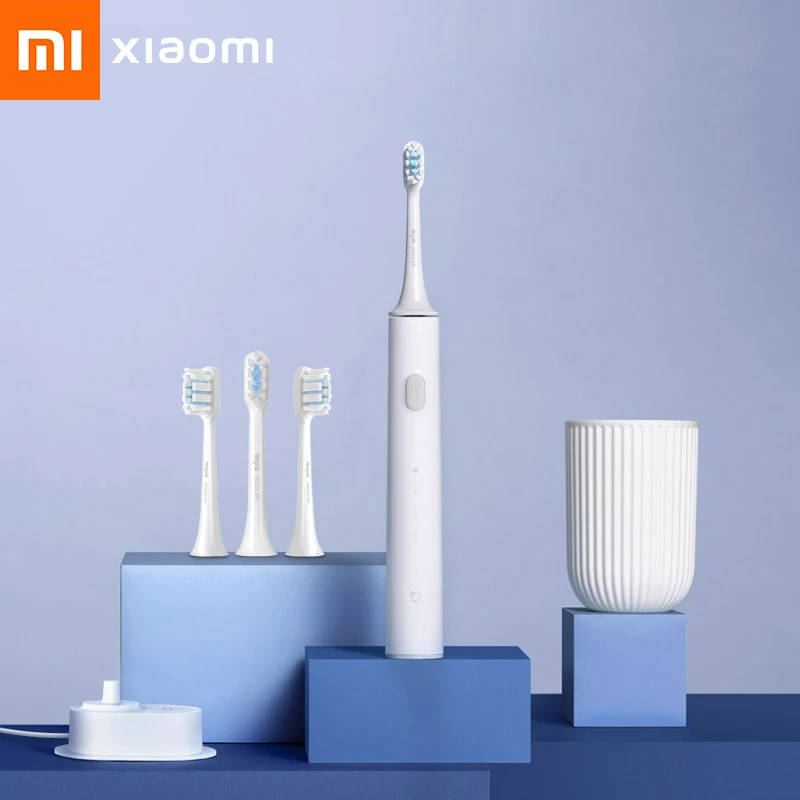 แปรงสีฟันไฟฟ้า Xiaomi แปรงสีฟันอัลตราโซนิค T500สมาร์ทเครื่องสั่นอัลตราโซนิกเครื่อง IPX7ฟันกันน้ำทำความสะอาดสุขอนามัยในช่องปาก