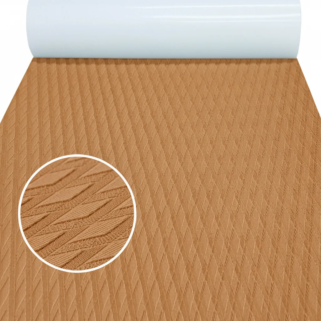KXKZREN 2300*550*5mm Kunstteak-Bootsdeckplatte EVA-Schaumstoff-Bodenbelag Zubehör für Marine, Motorrad, Surfen, Traktionsgriff, Surfbrett, Kajak 9