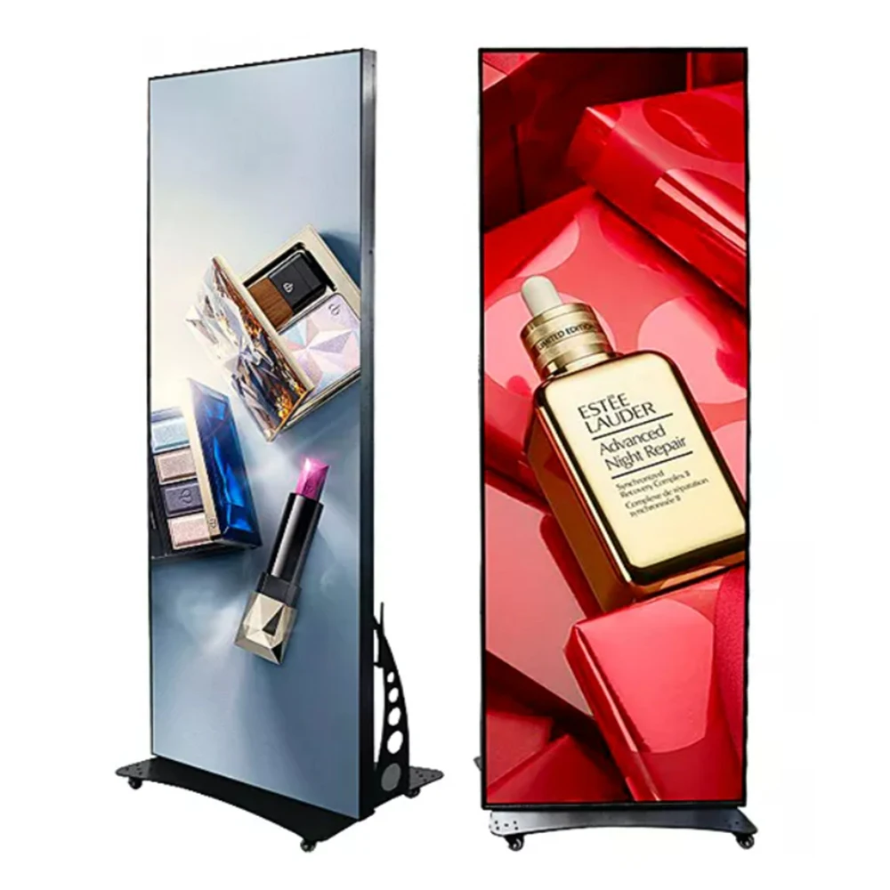 Indoor P2 P4 Smart Mirror LED Advertising Screen 4K Resolution Folding Poster Display with Animation Function and SDK