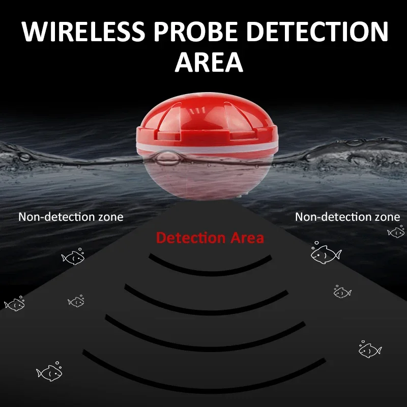 Wireless fish finder Sonar color intelligent underwater HD detector Outdoor fishing gear fish finder