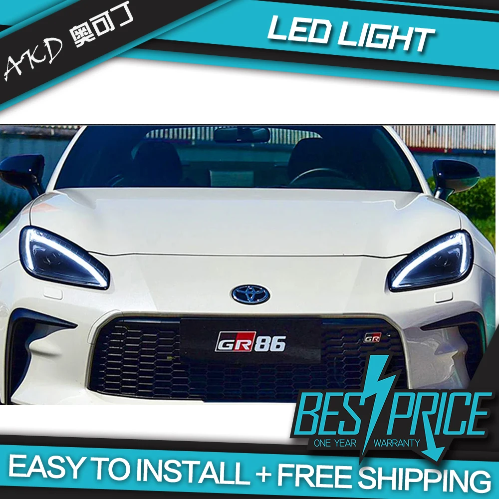 AKD Cars Styling Headlight For Subaru BRZ GR86 Headlights 2022-2023 GR86 LED Headlight DRL Signal Hid Bi Xenon Auto level