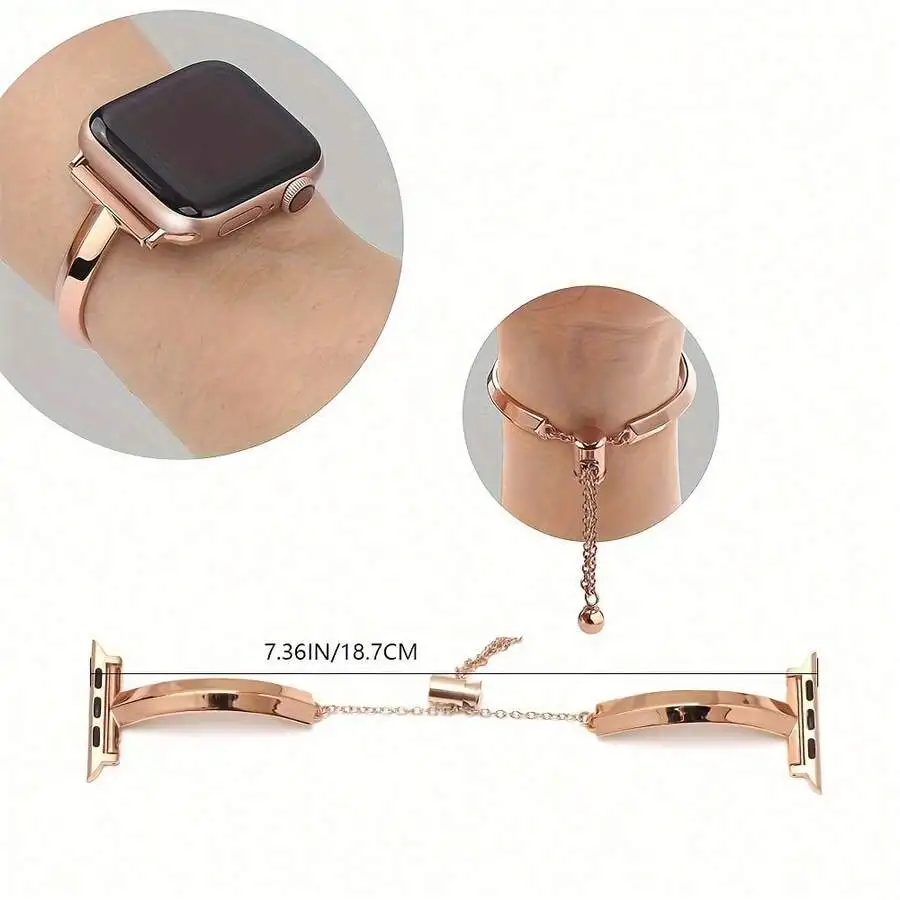 1pc Stainless Steel Watch Band, Compatible With Apple Watch 38mm 40mm 41mm 42mm 44mm 45mm 46mm 49mm SE S10 9 8 7 6 5 4 3 2 1