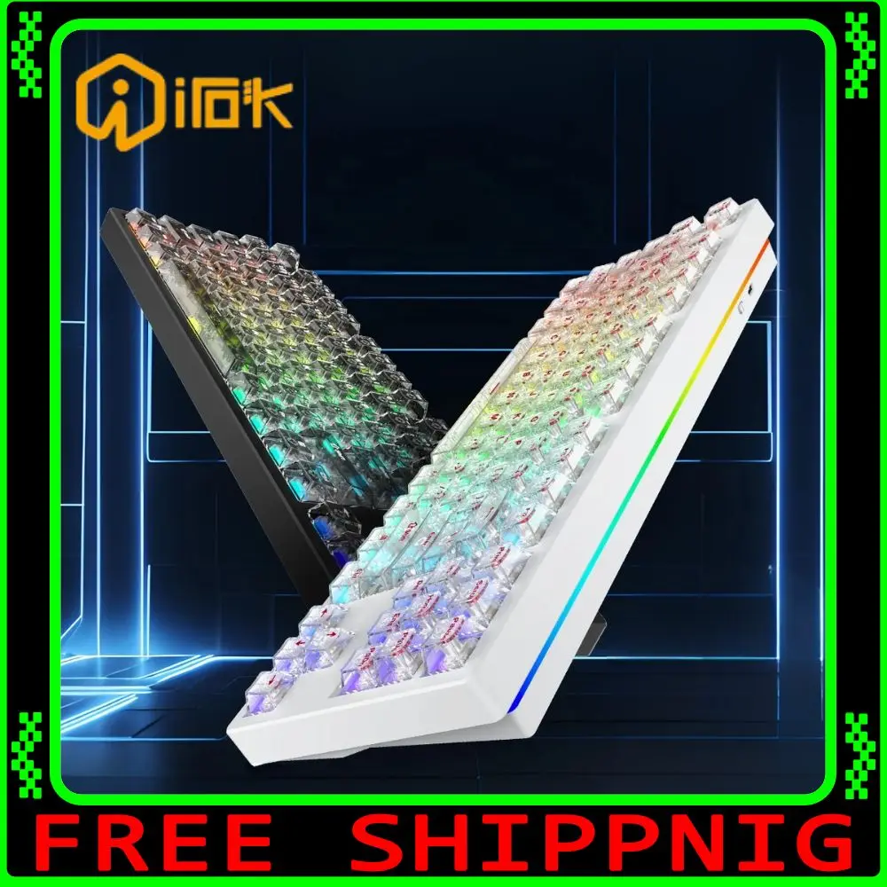 IROK FE87 V2 IMC Three-mode Mechanical Keyboard Dual 8K Polling Rate 0.125ms Low Latency E-sports Gaming Keyboards Support SOCD