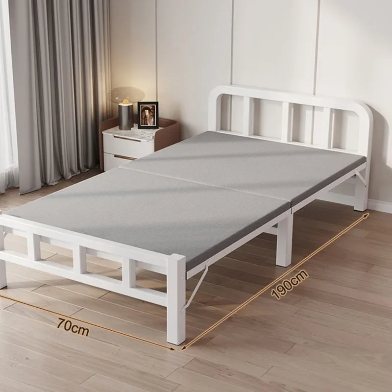 Double Bedroom Bed Children Luxury Folding Headboards Girls Portable Bed Frame Metal Japanese Cama Individual Home Furniture