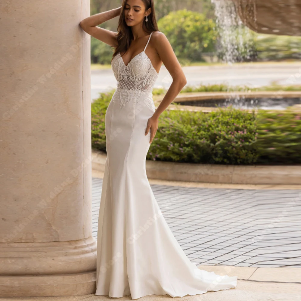 Schatz Kragen Meerjungfrau Brautkleider Für Frauen Sexy Ärmellose Brautkleider Prinzessin Bankett Vestidos De Novias Angepasst