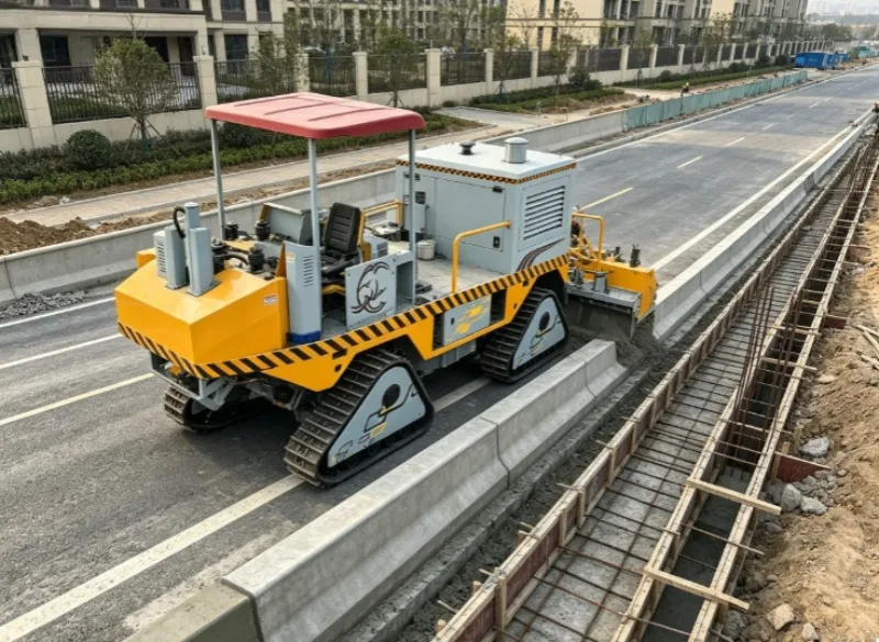 Heavy‑Duty Curb & Drainage Channel Slipform Paver, New Concrete Paving Machine For Highway Roadside Drainage Works
