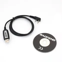 Wterproof USB Programming Cable Driver CD For BaoFeng UV-5R Pro Plus UV-5S Waterproof Walkie Talkie Transceiver Usb Cable