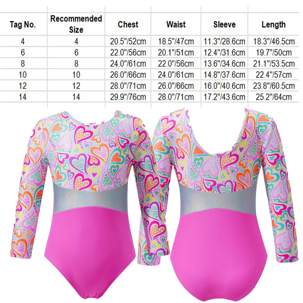 Kids Girls Children Ballet Dance Leotard Long Sleeves Stage Performance Dance Ballerina Gymnastics Workout Bodysuit Ballet Dress