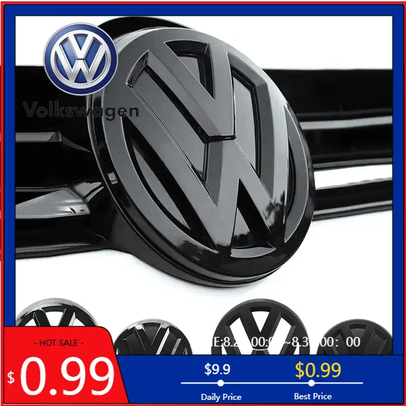 

Подстаканники, 2 шт., хромированная эмблема передней решетки радиатора автомобиля 137 мм + значок задней крышки багажника 115 мм, авто эмблема для Volkswagen VW Golf 7 2