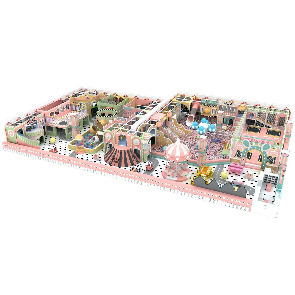 Family Entertainment Center Kid Game Indoor Play Set Children Indoor Soft Playground