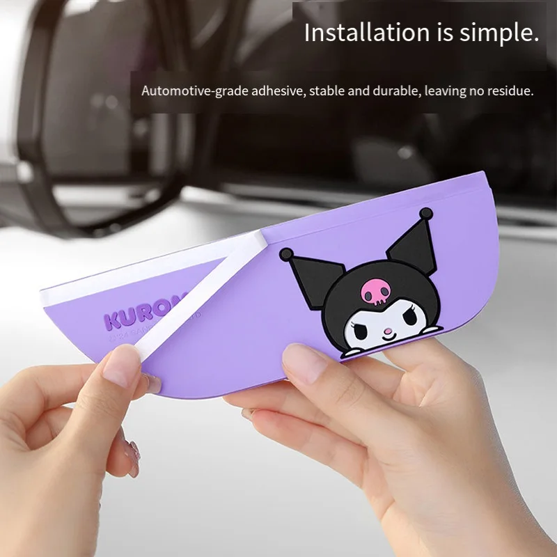 Genuine Sanrio Car Reversing Mirror Rearview Mirror Rain Cover Kuromi My Melody Cartoon Sun Visor Cute Car Supplies Car Supplies view 4