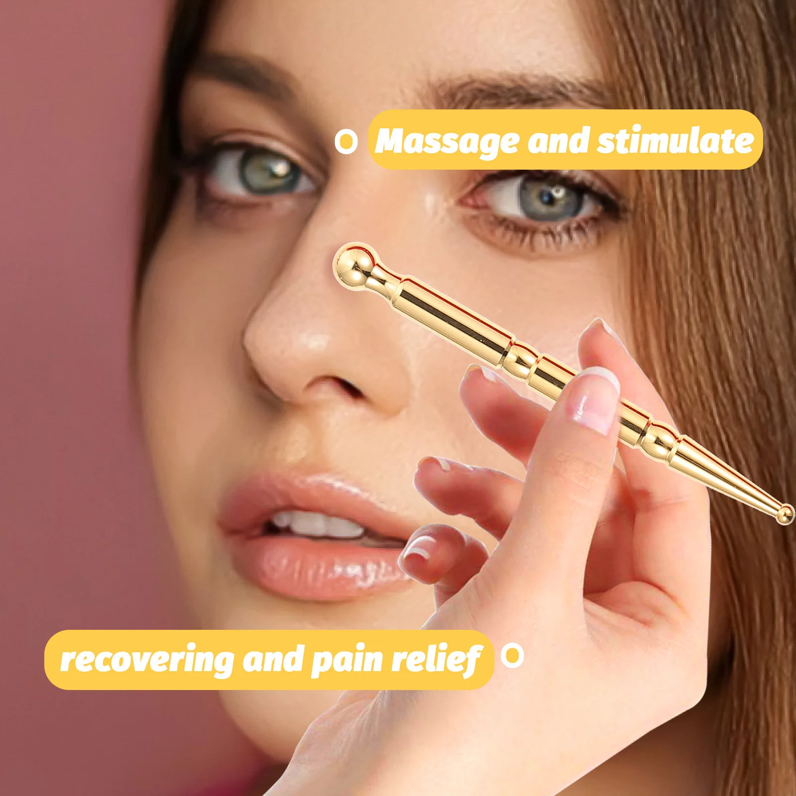 

Self-Massage Acupressure Bar for Body Reflexology Trigger Point Relief Portable Massage Stick for Muscle Relaxation and Fatigue