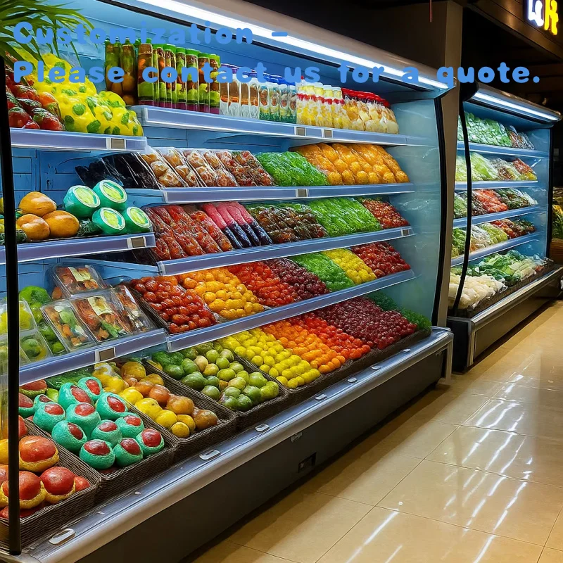 

custom.Upright Open Display Cooler | Curtain Refrigerator Supermarket | Commercial Display Fridge Food & Store