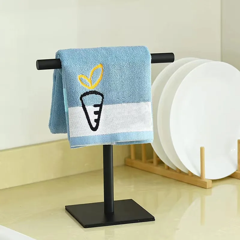 304 Stainless Steel Vertical Towel Rack, Bathroom Tabletop, Hand Wiping Rack, T-shaped Towel Rack, Free of Punching and Movable