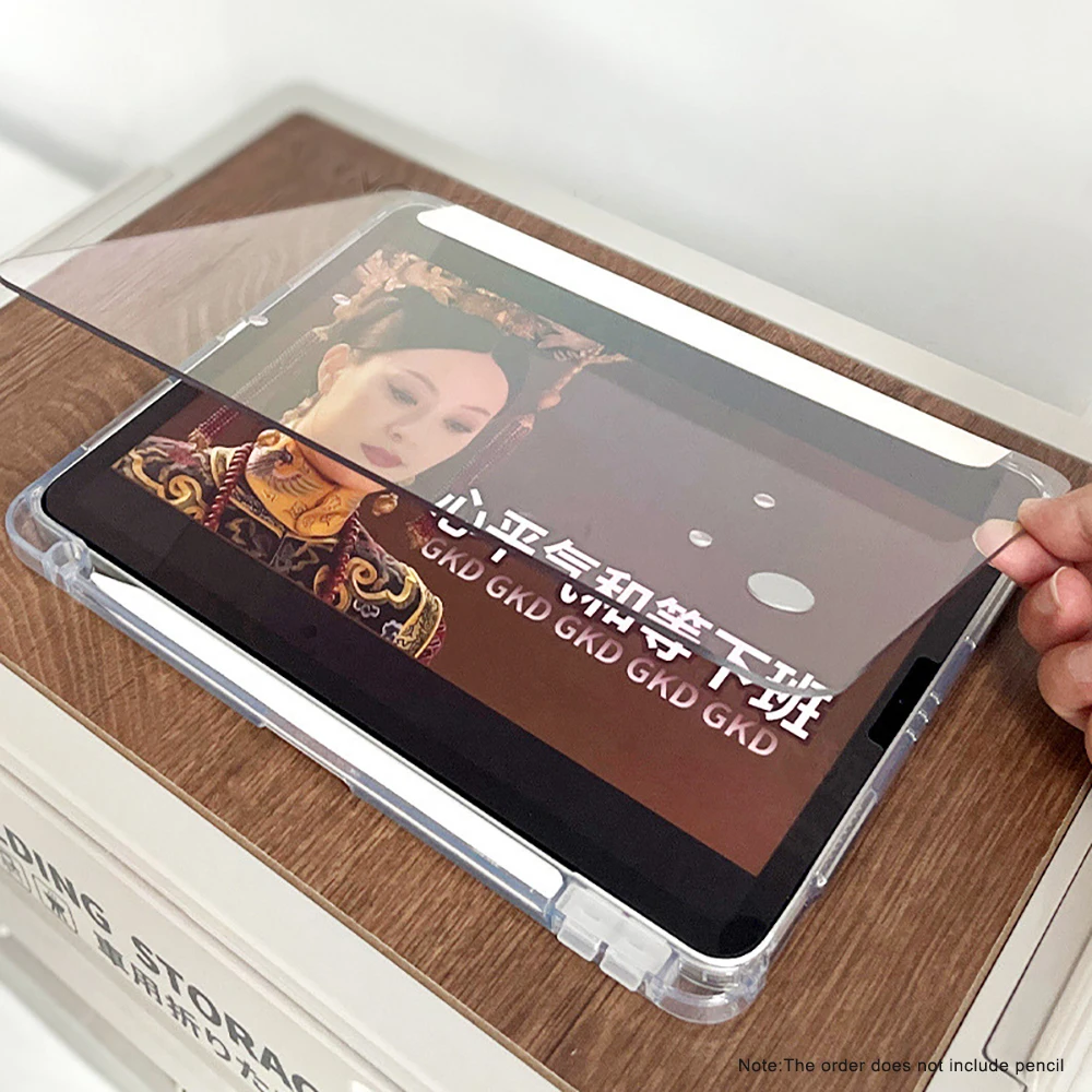 720° Rotation Ice Crystal Clear Tablet Case for Air 11 Case M4 Pro 13 11 M3 M2 A16 10th 9th Mini 7 A17 Pro 12.9 4 5 6th Cover