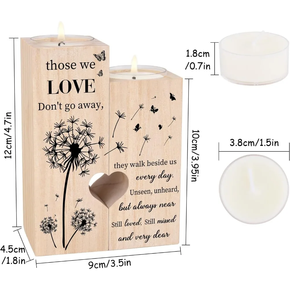 هدايا التعاطف لخسارة محبوب، حاملي شموع التفكير - هدية عزى، هدايا تذكارية لجدة الأم والأب