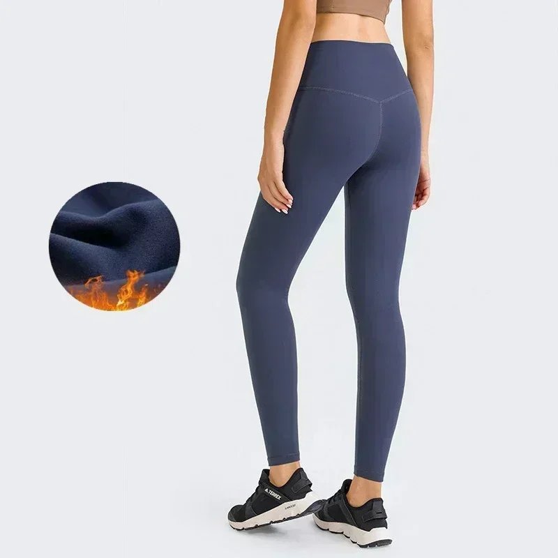 

Lemon Women Align High Waist Wintertime Plus Fleece Warm Yoga Leggings Sport Workout Peach Butt Elastic Force Fitness Pants