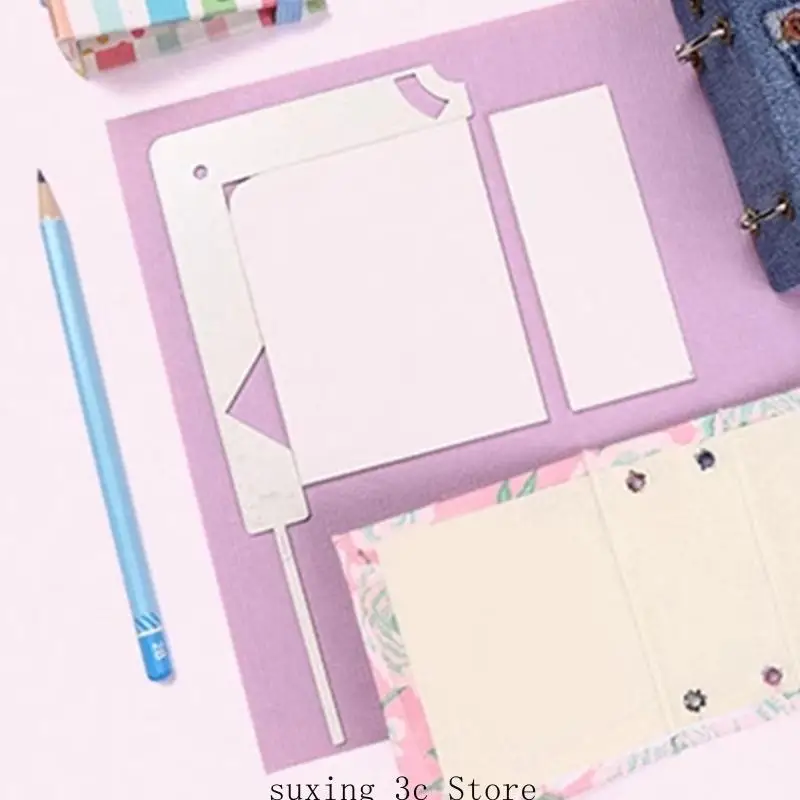 E8BE 5 IN 1 Book Covers Guide Règle BookBinding Ruler Tool pour Journal Album Covers