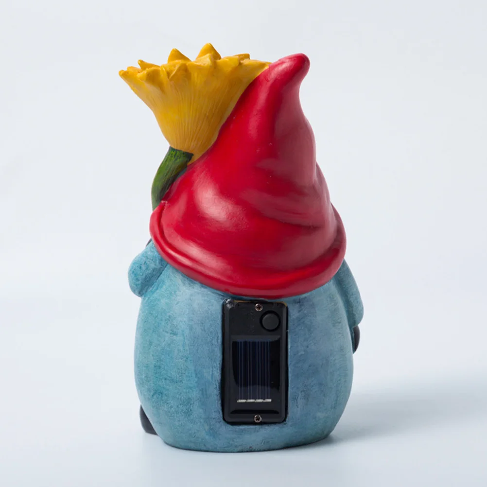 

Solar Powered Outdoor Genome naments Statue Resin Craft naments Automatic Night Light Garden Decor Outdoor Lawn Decorations