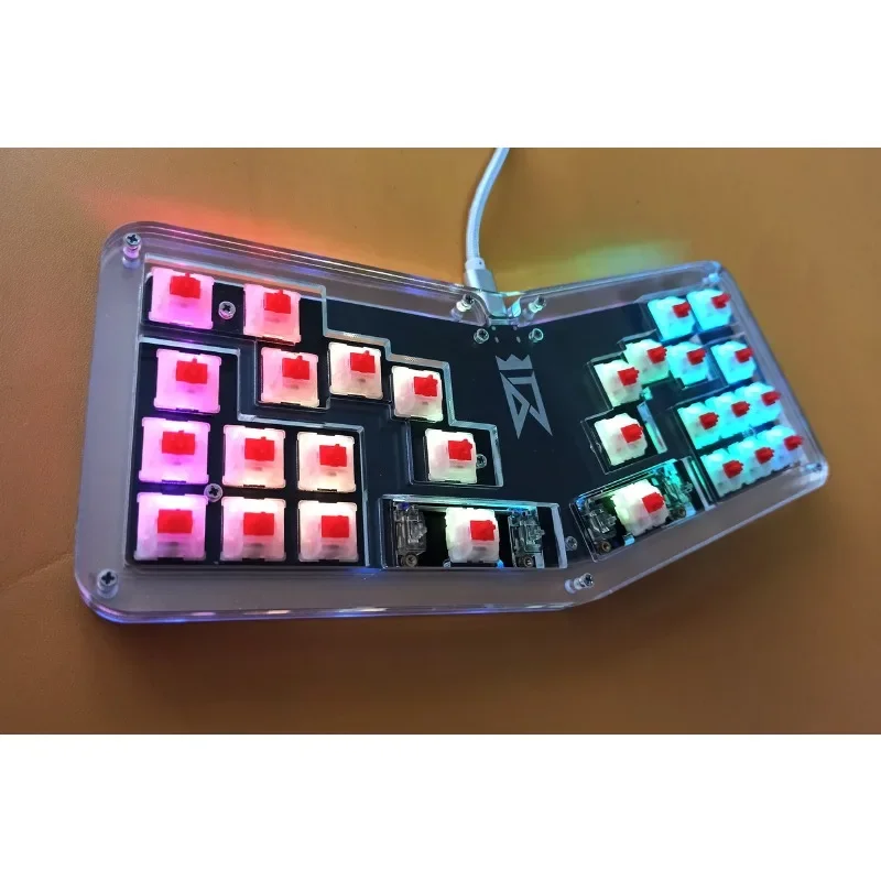 Imagem -04 - Programável Rgb Backlit Teclado Mecânico Gaming Gd1b-djmax 28 Chaves Via Hot-swappable Ergonomia Personalizado