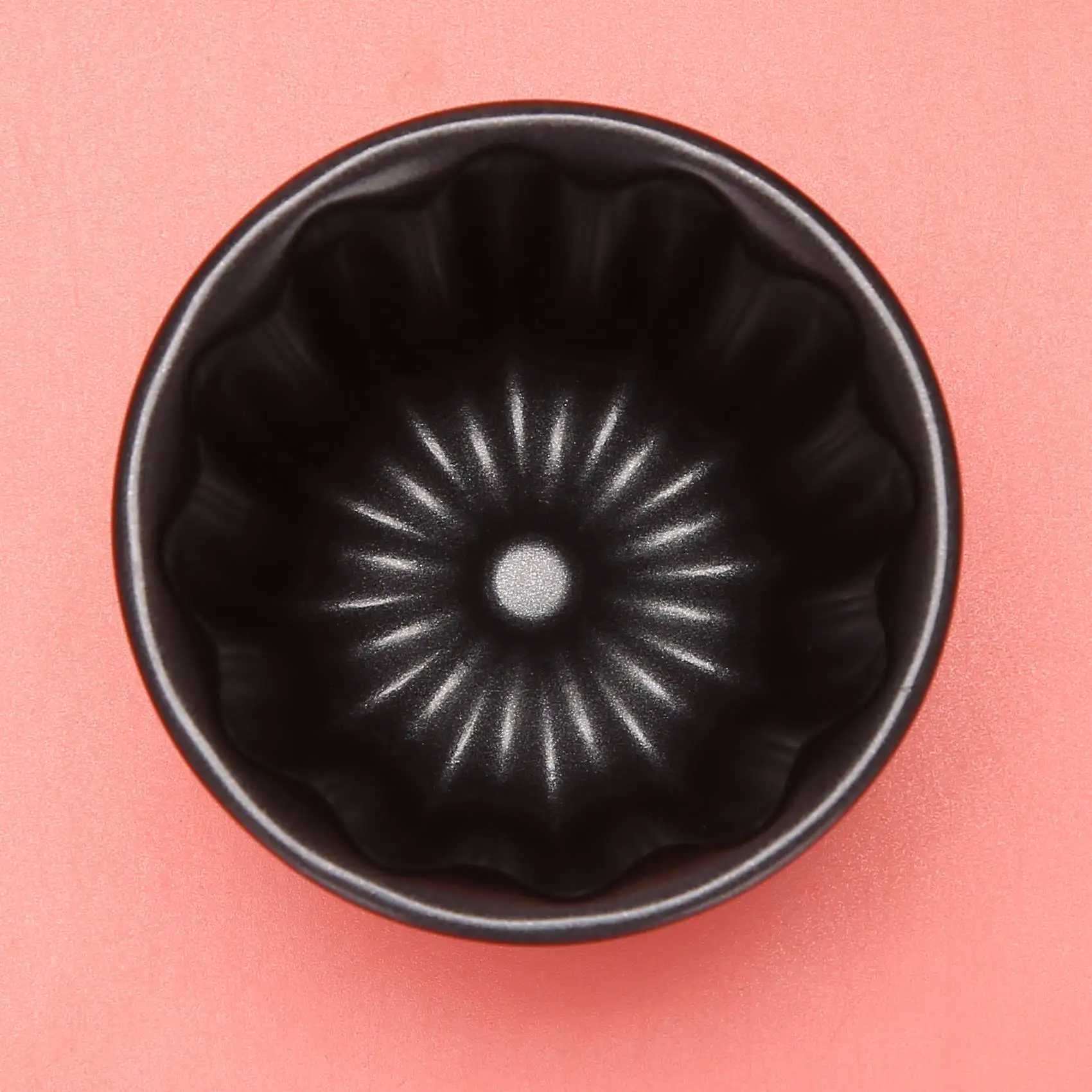 ABNL Canele Mold, Cannele Muffin Cup, 4Pcs Non-Stick Cannele Mould Gray-Black Canneles