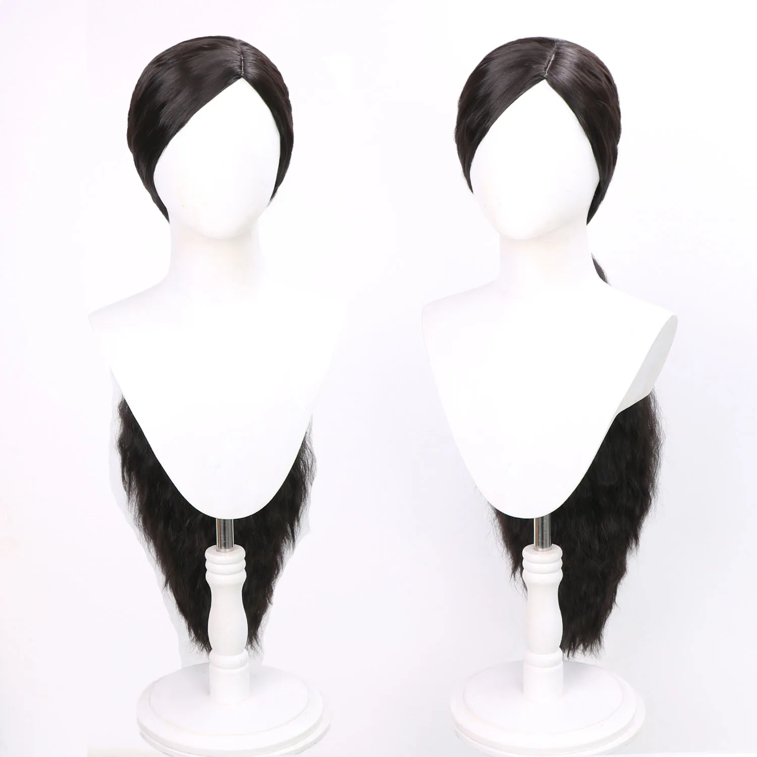 هازبين فندق Velvette شعر مستعار تأثيري لعبة أنيمي الأرجواني الأحمر الأبيض مختلط مزدوج ذيل حصان مقاومة للحرارة الشعر الاصطناعية للنساء #5