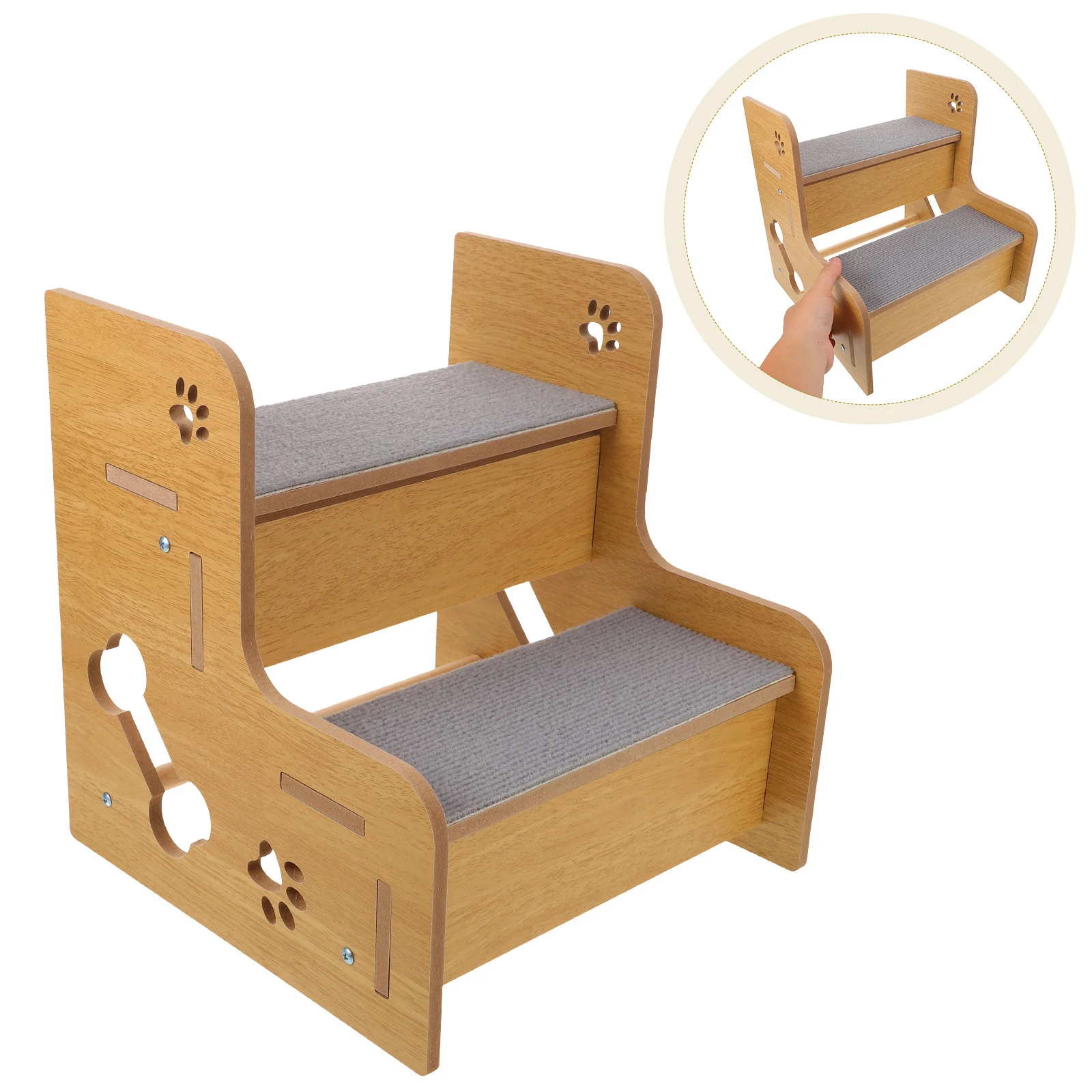 

Pet Stairs Nonslip Step Ladder for Small Senior Dogs Cats Portable Sofa Bed Steps Puppy Ladder Ramp Dog Steps for Bed