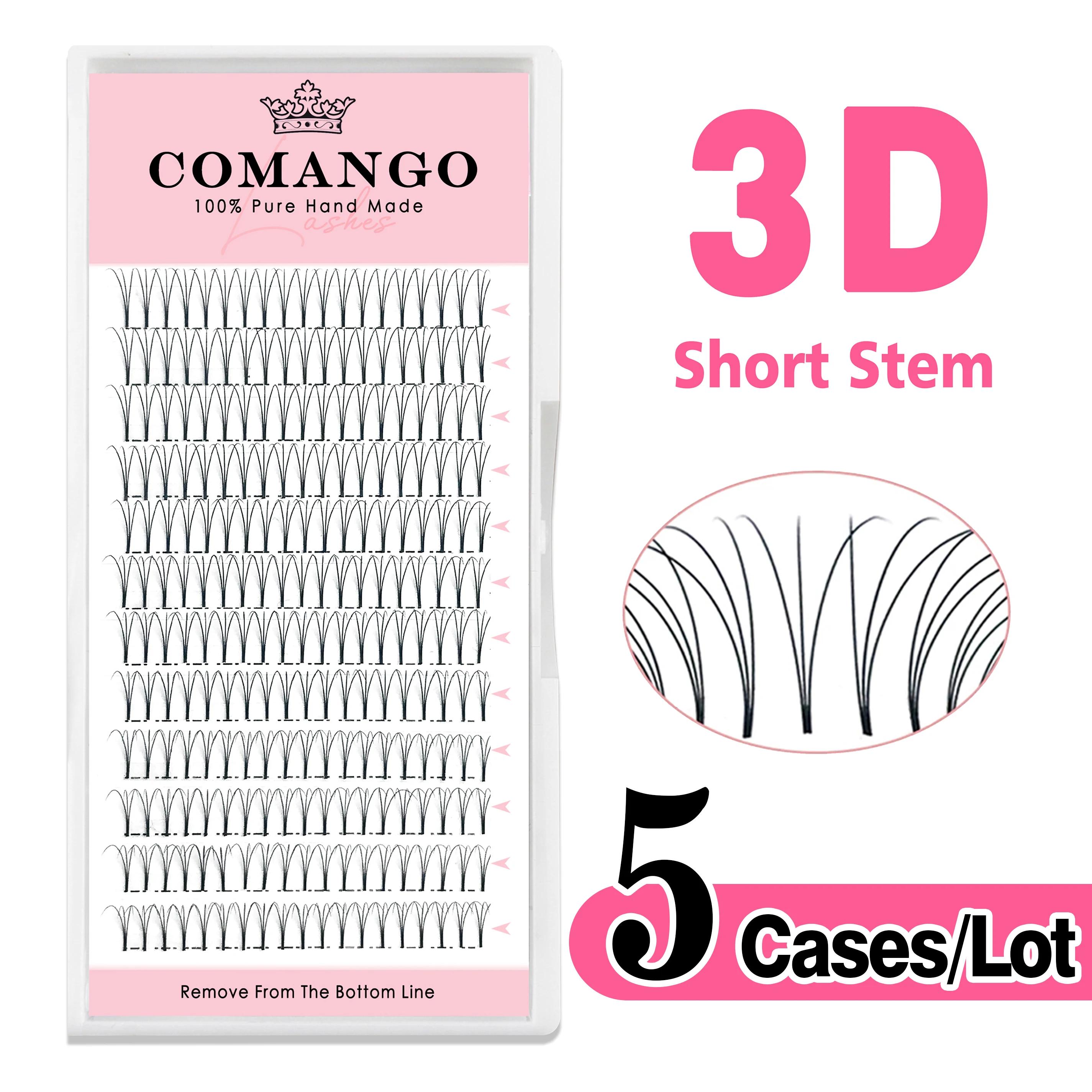 5 teile/los CoMango Kurzen Stiel Vorgefertigte Fächer Russische Volumen Wimpern Tablett Premium Wimpern Extensions Liefert für Augen Schönheit Make-Up